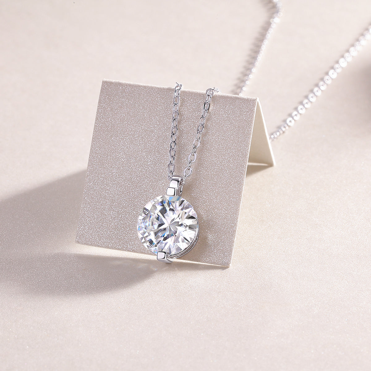 Classic Solitaire Moissanite Pendant Necklace
