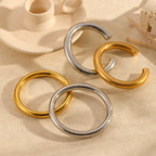 Bold Open Cuff Bracelet with Smooth Rounded Form