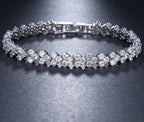 Linked Crystal Bracelet with Elegant Continuous Design