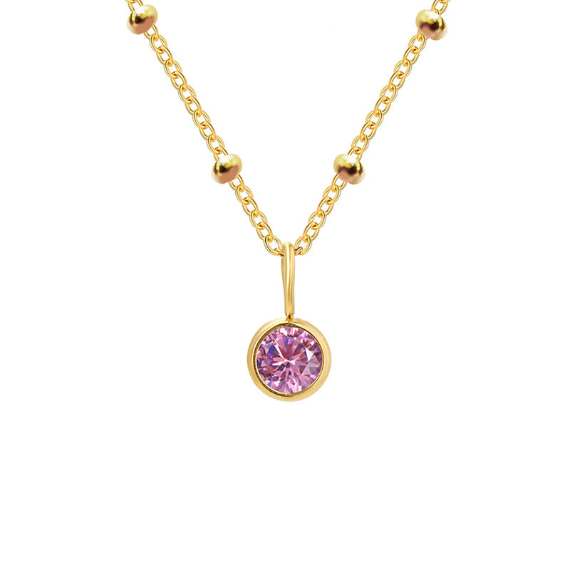 Classic Birthstone Solitaire Necklace