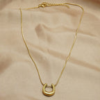 Minimalist Double-Hoop Pendant Necklace