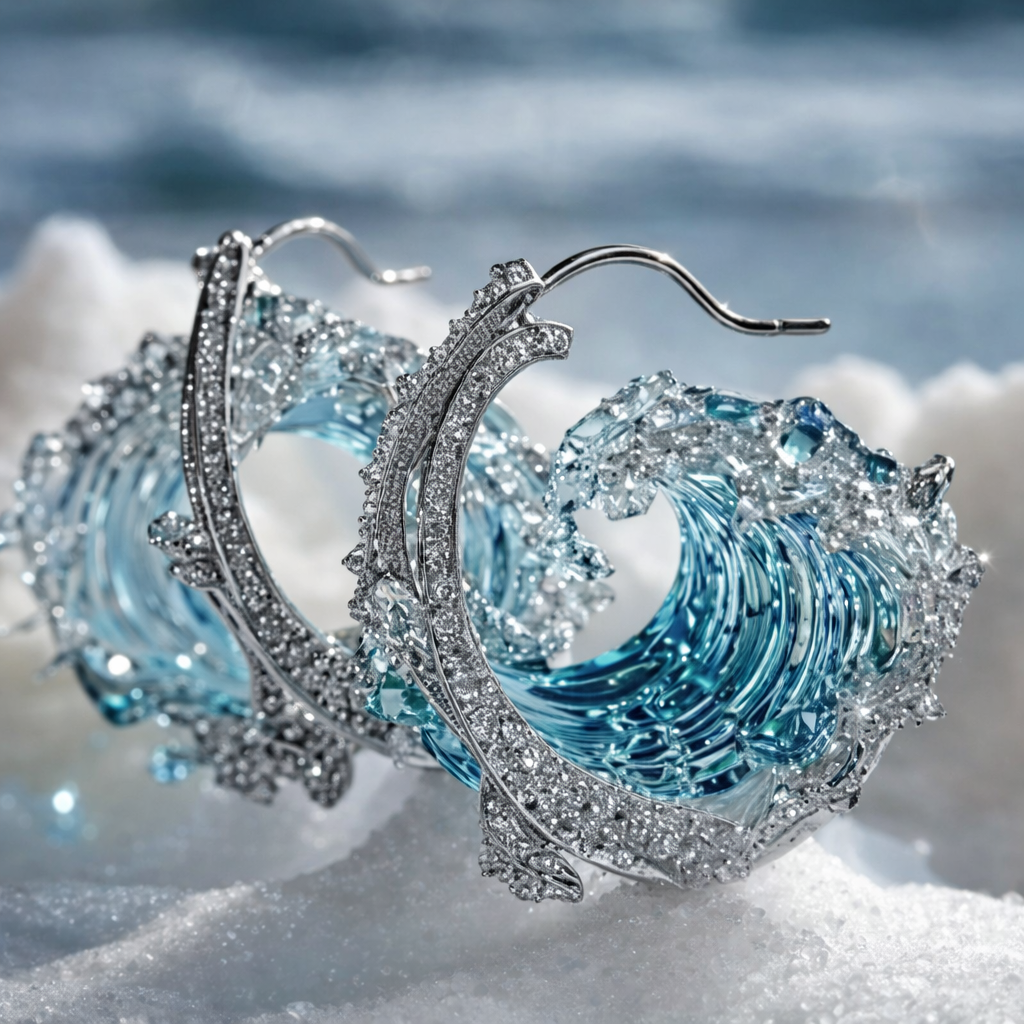 Krystal Crafts Ocean Wave Drop Earrings